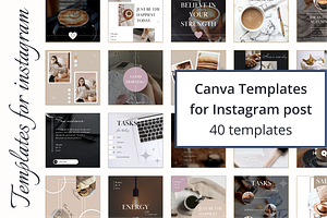 40 Template for Instagram. Autumn