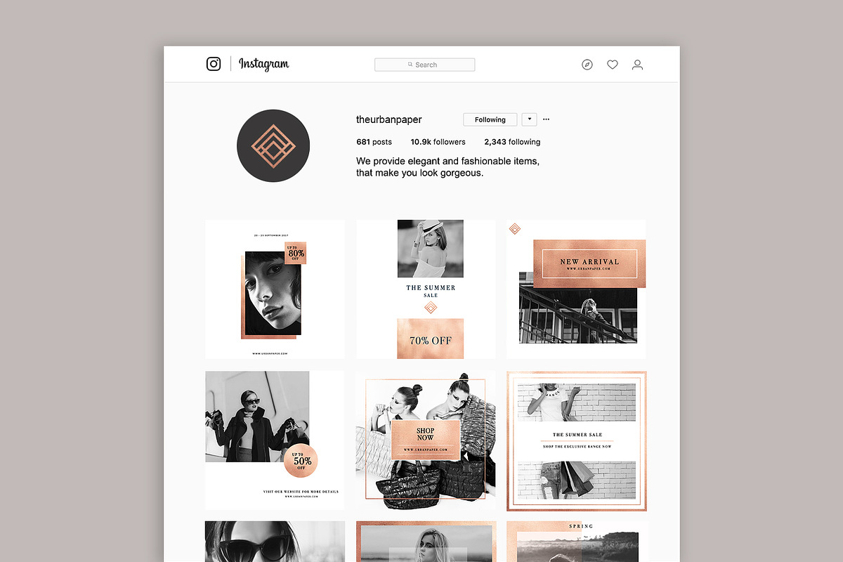 Rustic Instagram Posts + Free File, a Social Media Template by The Urban Paper (Photo 5 of 6)