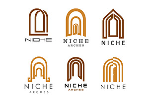 Niche arch, window and doors, an Object Illustration by Vector Tradition