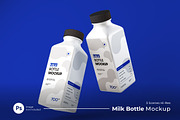 Milk Bottle Mockup, a Cups & Container Mockup by Rahardi Creative (Thumbnail 1 of 4)