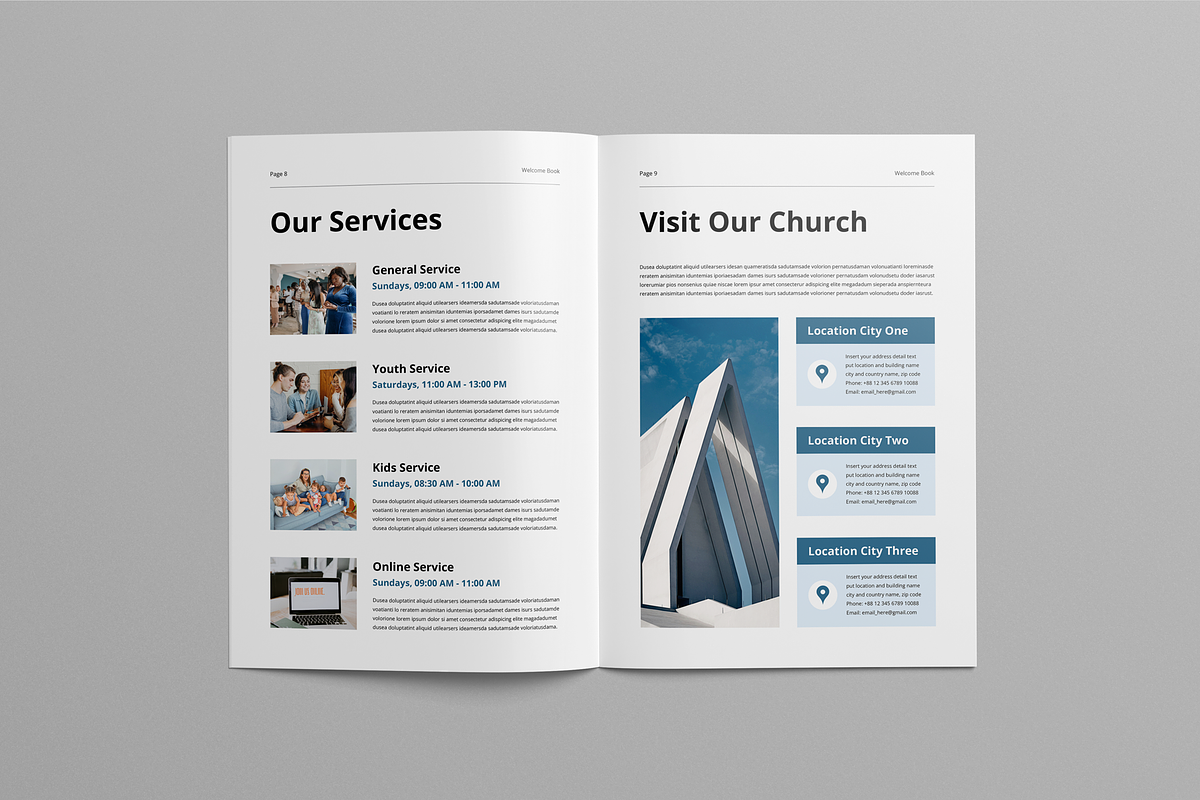 Church Welcome Booklet, a Brochure Template by Leaflove (Photo 5 of 10)