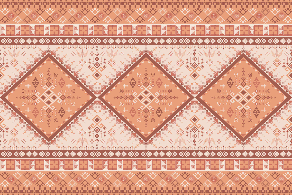 orange tribal pattern