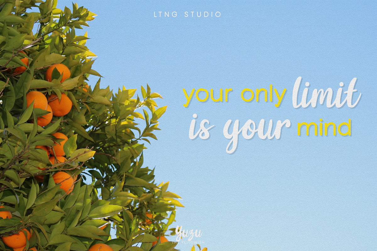 Yuzu The Yellowish Font Duo, a Script Font by LTNG STUDIO (Photo 8 of 13)