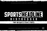 SPORTS HEADLINE DISTRESSED BUNDLE, a Font by Alphabet Agency (Thumbnail 1 of 5)