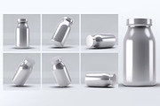 Metal Cosmetic Bottle Mock-Up, a Product Mockup by Hubzway (Thumbnail 8 of 8)