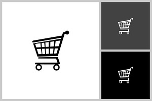 shopping cart design vector template, an Outline Icon by quadrazo