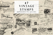 Vintage Overlays & Stamp Pack, a Decorative Illustration by Century Library (Thumbnail 5 of 15)