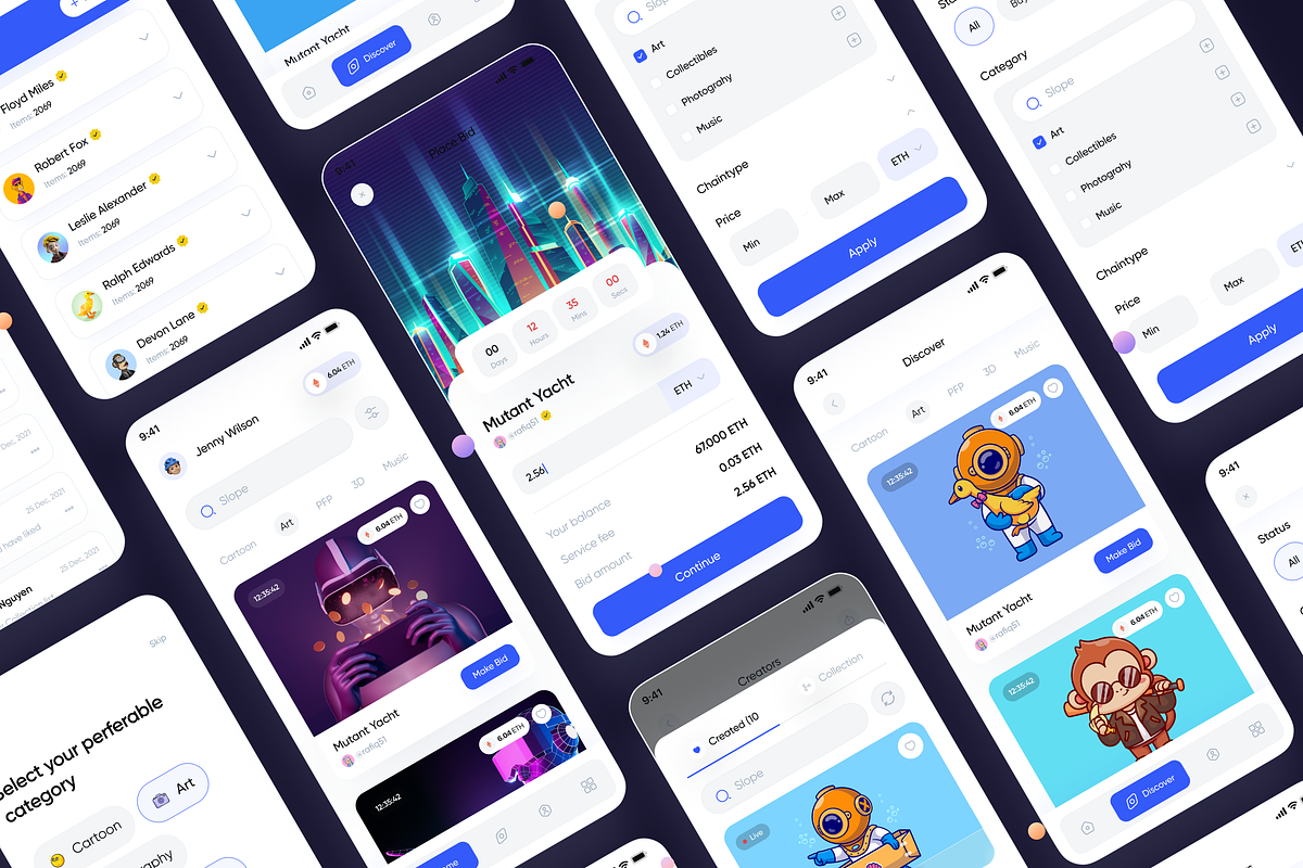 Filllo NFT Market UI Kit, an UI Kit Template by floxui (Photo 8 of 8)