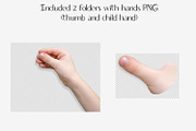 Child Hands Sticker Mockup. PSD, PNG, a Print Template by MockupMarket (Thumbnail 6 of 8)