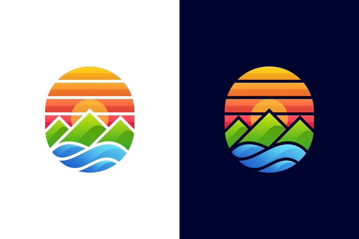 Gradient Modern Mountain Logo Design, a Branding & Logo Template by Artnivora.Std (Photo 3 of 3)