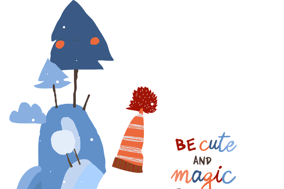 Little Village and Christmas Tree, a Seasonal Illustration by Maria Starus (Photo 3 of 3)
