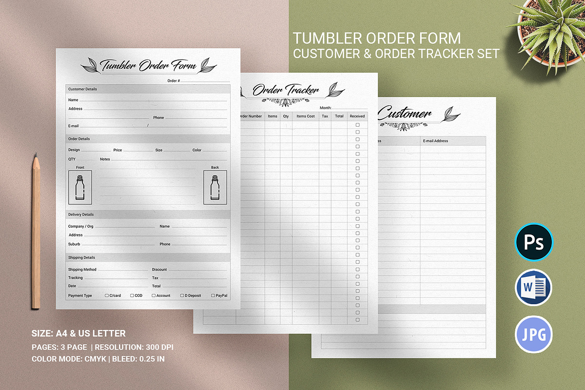 Order Form flyer V01, a Stationery Template by retrographix