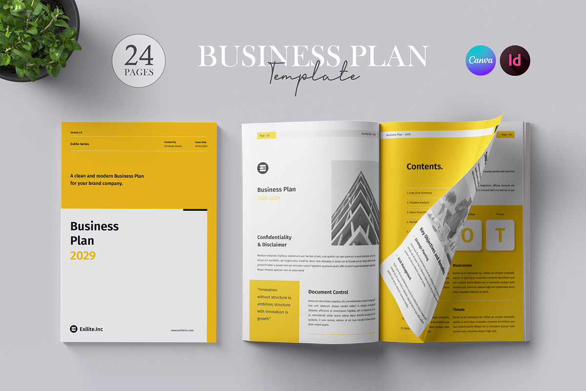 Business Plan | Canva & InDesign, a Brochure Template by Orcshape Studio (Photo 1 of 12)