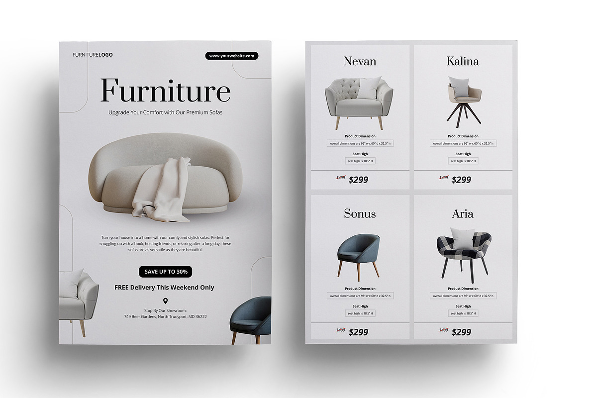 Furniture Sofa Flyer Template, a Flyer Template by kylyman (Photo 1 of 3)