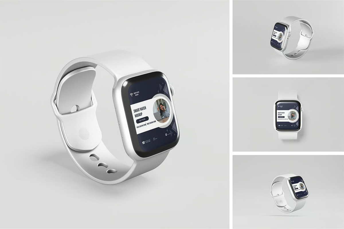 Smartwatch Mockup, a Wearable Device Mockup by zpackcreative (Photo 1 of 5)