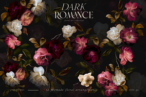 Dark Romance Floral Art Collection