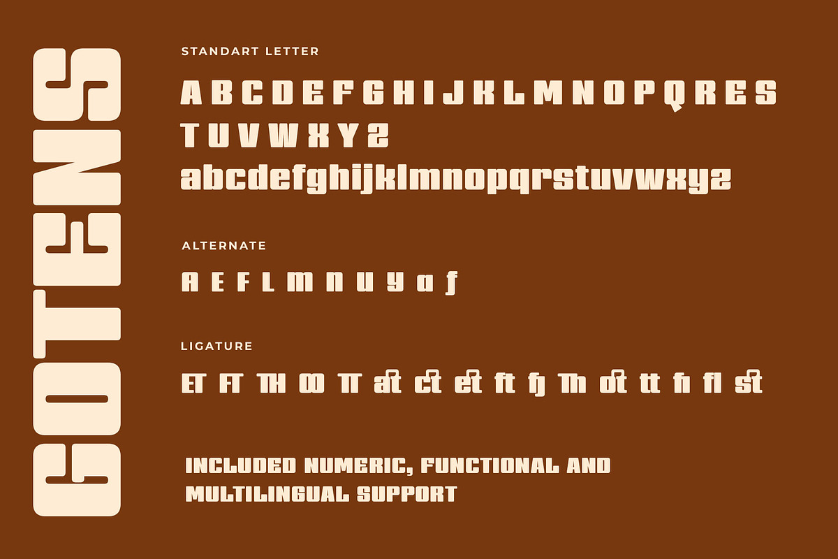Gotens Bold Condensed Font, a Sans Serif Font by RantautypeStudio (Photo 14 of 15)