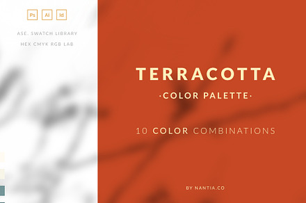Color Palettes swatches Terracotta, a Palette Add-On by Greek fonts by nantia.co
