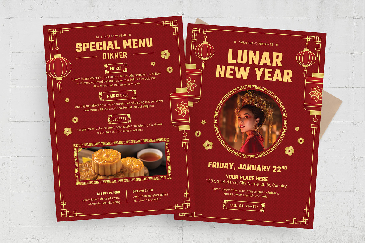 Chinese New Year Flyer Template, a Flyer Template by BrandPacks (Photo 1 of 3)