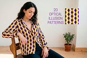 20 Geometric Illusion Patterns, a Pattern Graphic by Guten Tag Vector (Thumbnail 3 of 6)