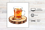 Watercolor Autumn Cutting Board PNG, a Seasonal Illustration by Canvas Craft (Thumbnail 8 of 8)
