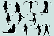 People Silhouettes Dingbats Font, a Symbol Font by Minimalartstudio (Thumbnail 7 of 7)
