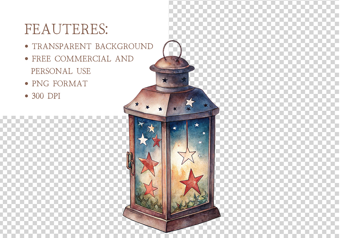 Watercolor 4th of July Kids Clipart, a Decorative Illustration by MockupWizard (Photo 4 of 5)