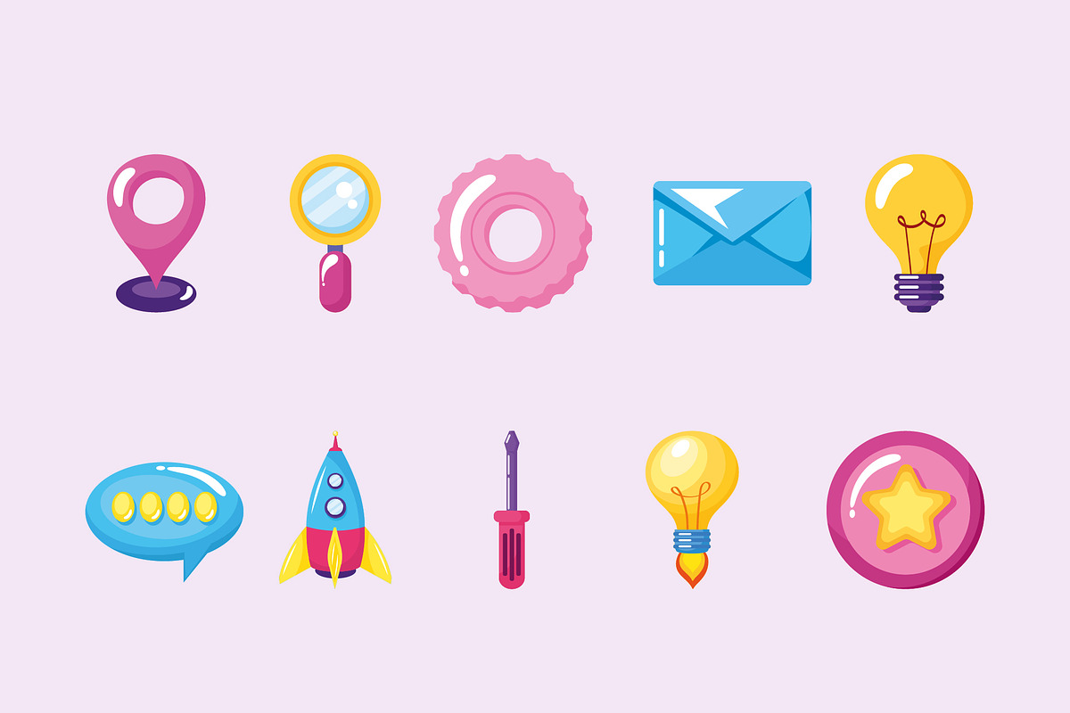 Creative Startup Icons Vector Set