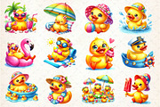 Cute Summer Rubber Duck Clipart, an Illustration by Dream Creation (Thumbnail 3 of 4)