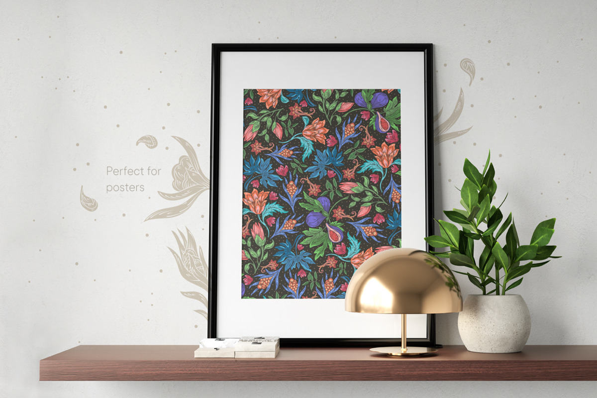 Oriental Dreams patterns, a Pattern Graphic by Piñata (Photo 8 of 17)