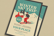 Retro Ski Trip Event Flyer, a Flyer Template by Guuver (Thumbnail 2 of 3)