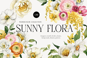 SUNNY FLORA watercolor