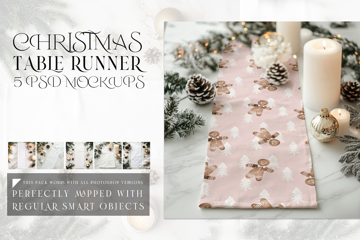 Christmas Table Runner Mockups, a Household Mockup by mock-ups (Photo 10 of 15)
