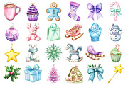 Cute Pastel Christmas Clipart, an Illustration by Daily.Designs (Thumbnail 2 of 3)