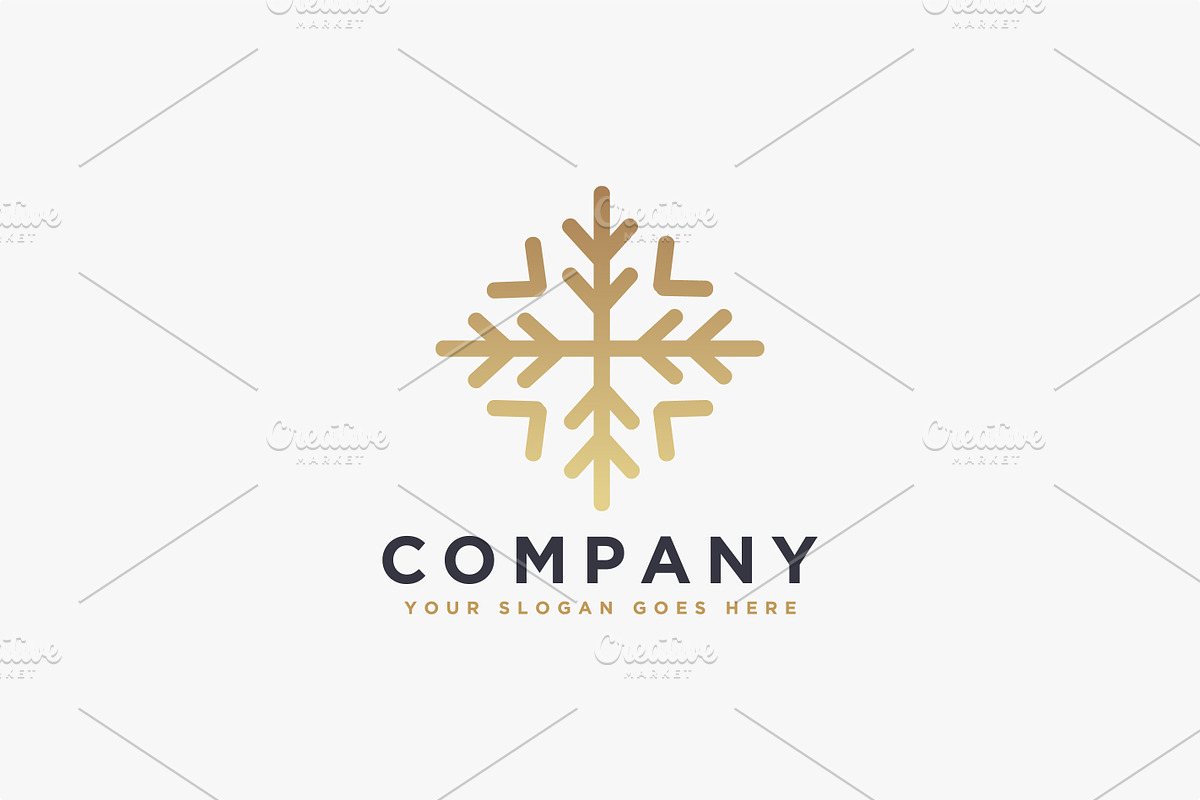 Luxury snowflake logo icon, a Branding & Logo Template by DOMHOUZE
