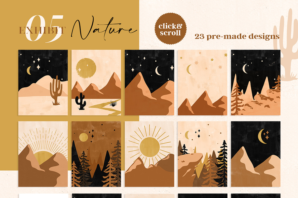 Poster Bundle Mystical Women Modern, a Decorative Illustration by Kaya Fonts (Photo 9 of 23)