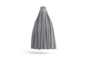 White Women's Muslim Burqa 3D Model