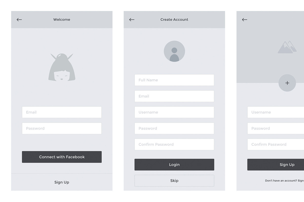 Codama iOS Wireframe UI Kit, a Wireframe Template by Yaroslav Zaitsev (Photo 4 of 6)