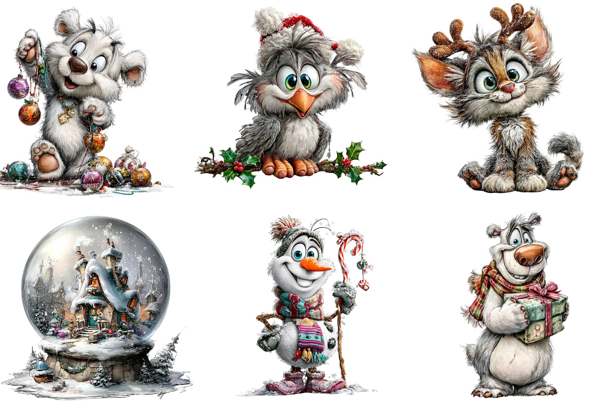 Whimsical Winter Clipart, an Illustration by DreamArtGraphic (Photo 2 of 5)