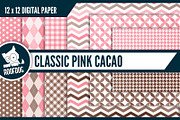 Classic pink cacao digital paper, a Pattern Graphic by Roofdog Design (Thumbnail 1 of 5)