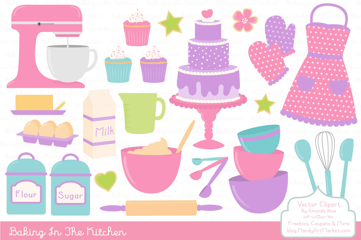 Girls Baking Clipart & Vectors | Illustrations ~ Creative Market