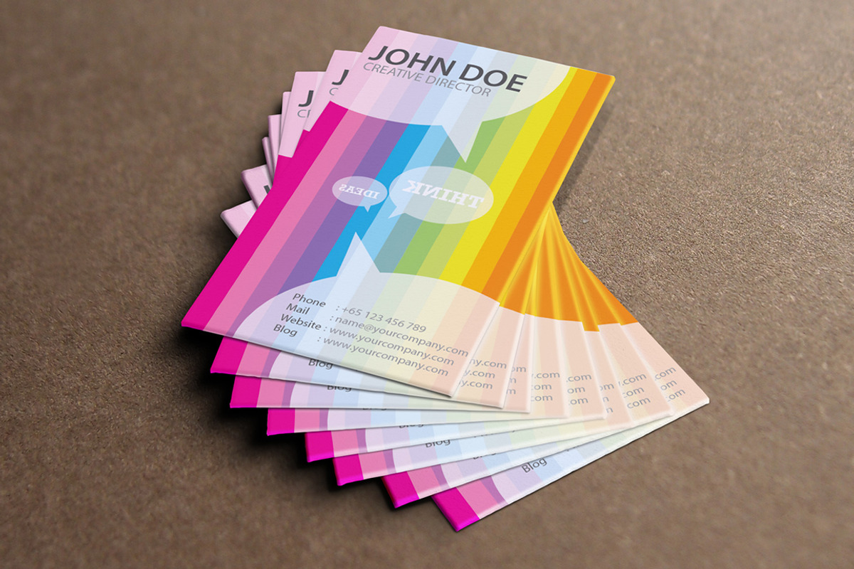 Think ideas business card design, a Business Card Template by www.lemongraphic.design (Photo 3 of 4)