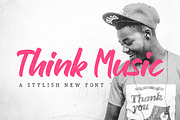 Think Music Script Font, a Script Font by Salt & Pepper Designs (Thumbnail 1 of 8)
