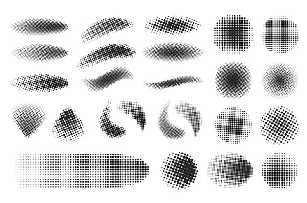 Abstract halftone dotted geometric