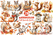 Fall Squirrels Garden Clipart, an Illustration by Dream Creation (Thumbnail 1 of 6)