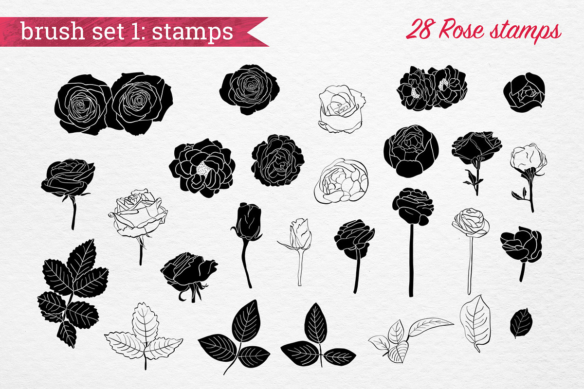 Rose brush box for Procreate, a Brush Add-On by Gray Cat Graphics (Photo 3 of 11)