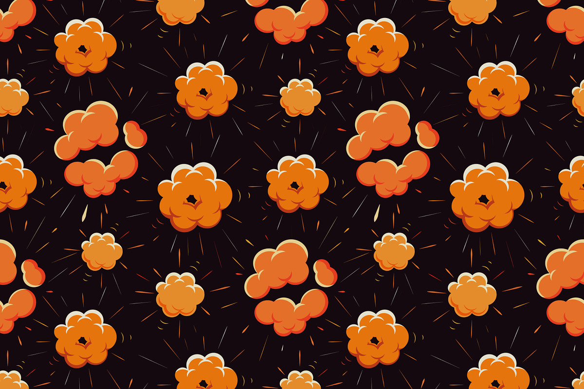 Seamless explosion, boom patterns, a Pattern Graphic by Good Studio (Photo 5 of 13)