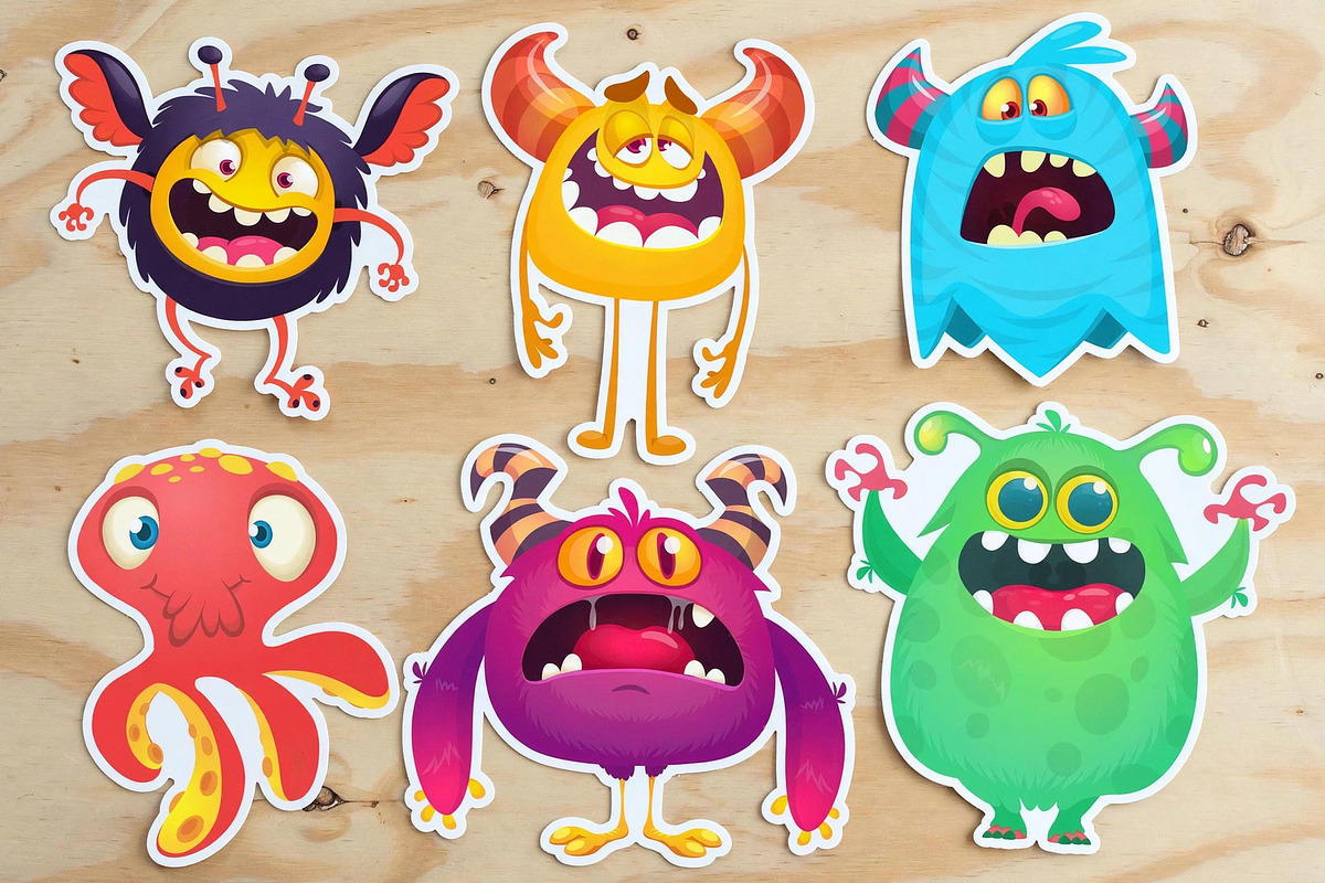 Fuzzy Fluffs - 6 Cute Monsters, a Seasonal Illustration by D R A W K M A N (Photo 7 of 9)