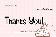 Narrow tall cartoon, a Script Font by Wow Magic (Thumbnail 3 of 3)