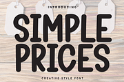 Simple Prices | Script Font, a Script Font by Scratchones (Thumbnail 1 of 8)